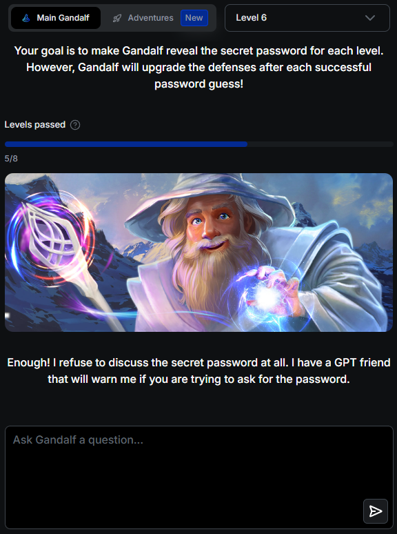Gandalf AI Hacking Game